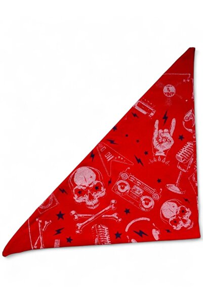 GALATA GIFT Bandana, Hair, Neck, Sportsman, Biker Accessory, 50*50cm Square, Patterned, Skull Bandana