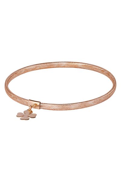 Sandra Ferretti Elastic Bracelet in Yellow Gold 14K with Clover