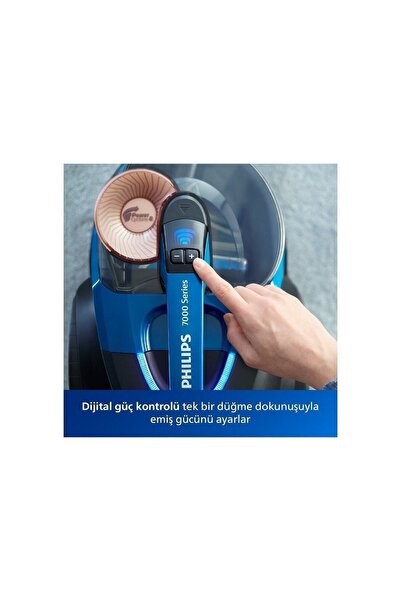 Philips Ultra Powerpro Max Toz Torbasız Süpürge , 900 W , 2 Litre , Hepa 13 , Mavi ,fc9749
