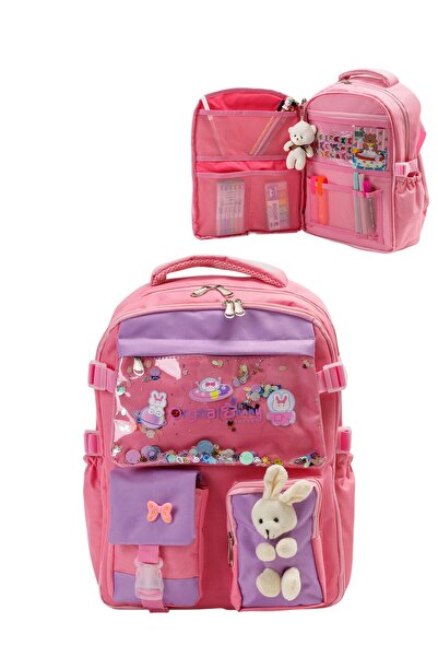 QUOVO Kawaii Kore Tarzı Ergonomik Özel Tasarım Okul Çantası Kız Ilkokul,ortao...