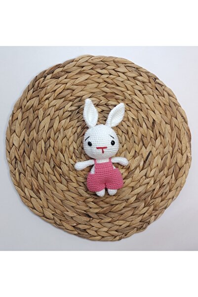 Bgamigurumi Amigurumi sevimli tavşan organik oyuncak 1 adet pembe