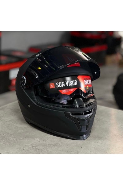 MT Helmets Braker sv solid a1 kask (şeffaf vizörlü)