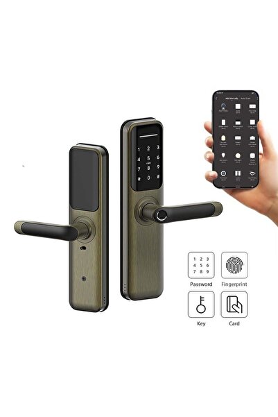 AREB قفل باب ذكي واي فاي 85 * 50 - 5 طرق فتح، قفل تلقائي، أمان ضد السرقة للمنزل