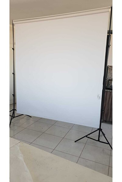fdox Beyaz Fon Perde  150x250 cm AYAKLI MAKARA ZİNCİRLİ ürün çekimi,vesikalık,white screen