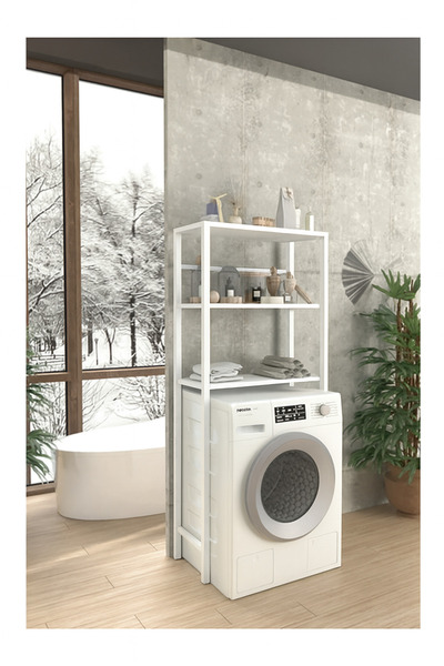 WANDOO Banyo düzenleyici raf çamaşır makinesi üstü dolabı 3 katlı banyo rafı ...