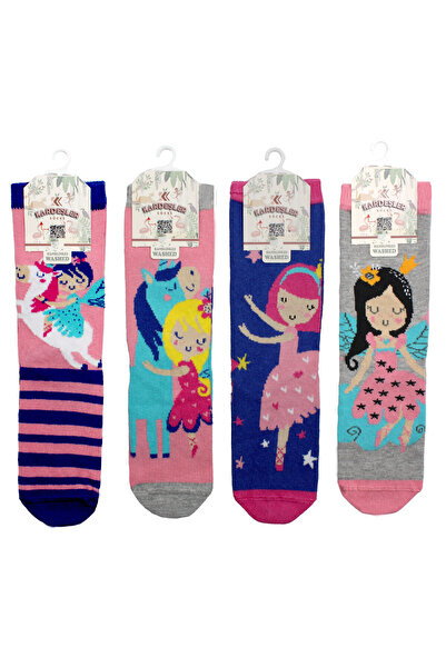 KARDEŞLER ÇORAP Детски многоцветни чорапи, 4 чифта