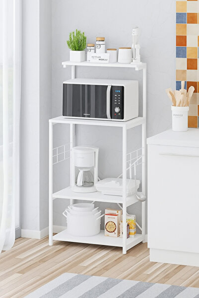 GUİMO Kahve Köşesi Dolabı Mikrodalga Fırın Dolabı Raflı Mutfak Organizer - Mutfak Bangosu