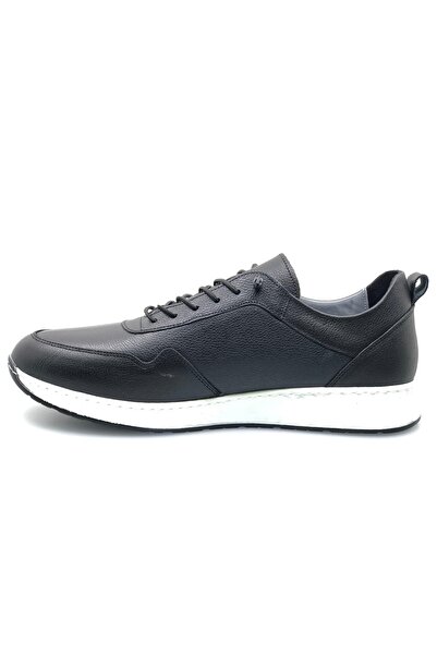 KOCAMANLAR Özçatal 573 Genuine Leather 45-46-47 Number Special Production Men's Casual Shoes Black-White