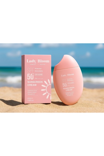 LADY BLOOM SUNSCREEN CREAM 50+ GÜNEŞ KORUYUCU YÜZ KREMİ