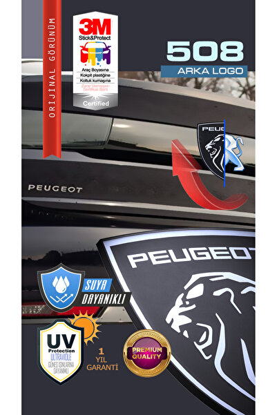 Edesign Peugeot 508 Arka 3d Yeni Aslan Logo Tüm Modeller