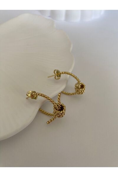 marsel aksesuar Xuping Düğüm Gold Halka Küpe