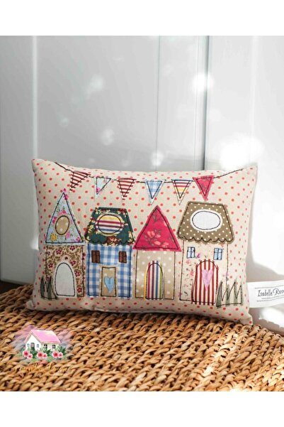 Isabelle Rose Home Cushion with Rural Houses Design by Isabelle Rose