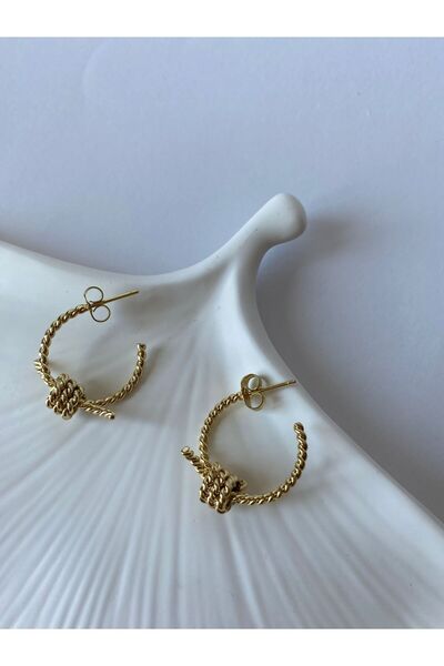 marsel aksesuar Xuping Düğüm Gold Halka Küpe