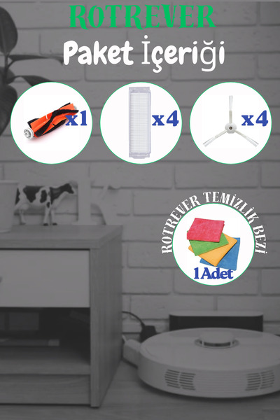 Xiaomi Vacuum Mop 2 Pro, Vacuum Mop 2 Model Robot Vacuum Cleaner Συμβατό φίλτρο Hepa, Σετ ανταλλακτικών βούρτσας