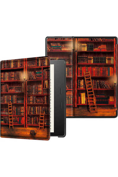 SIGLOO Husa pentru Kindle Oasis, 7inch, model Library girl