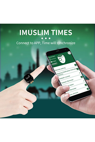 X LOT Smart Tasbih Zikr Ring Muslim Prayer timing reminder OLED display Counter WearableTechnology