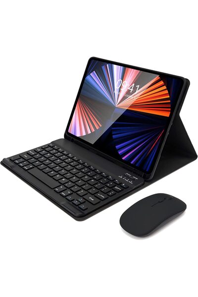 SIGLOO Bluetooth Keyboard and Mouse Case for Samsung Galaxy Tab S8 Plus 12.4 inches Black