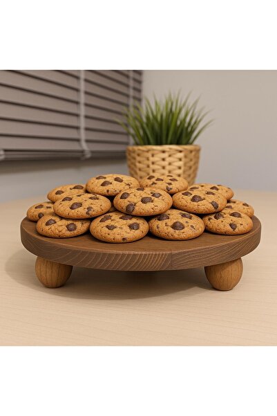 Dia Round Footed Presentation Stand Wooden Ball Footed Presentation Stand