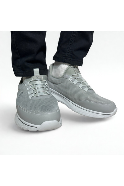 PLARIUM Unisex Buz Gri Günlük Premium Kalite Spor Ayakkabı-Hafif Ortopedik Taban-Nefes Alabilen Kumaş