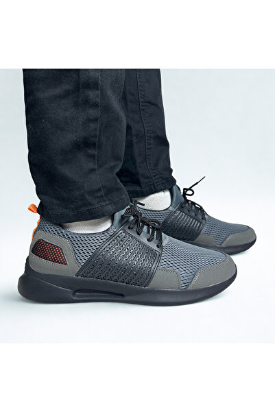 G CLASS Men's Gray Smoked Mesh Quality Casual Sports Shoes - Anti-Slip Comfortable Sole