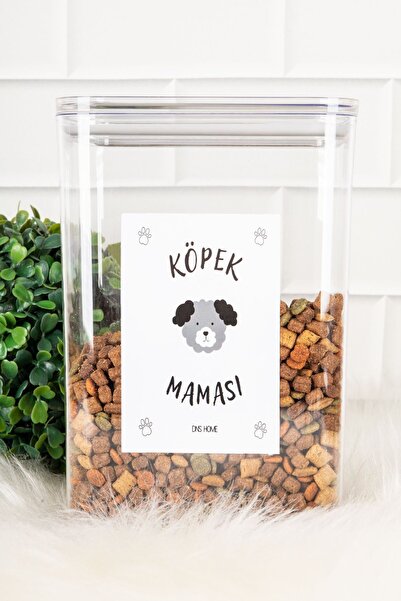 dnshome Köpek Maması Saklama Kabı Mika 3000 ml Vakum Kapaklı Düzenleyici Sakl...