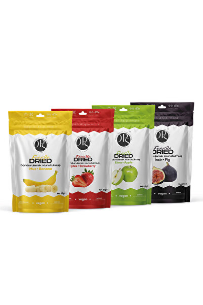 OPS FRESH موز مجفف بالتجميد-فراولة-تفاح-تين 4x20 جرام