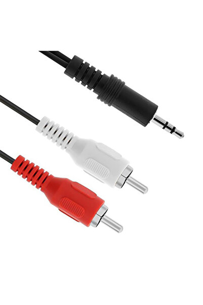 Powermaster PM-426 RCA Stereo Erkek 1.5 Metre Ses Kablosu 3.5Mm TO 2 Erkek