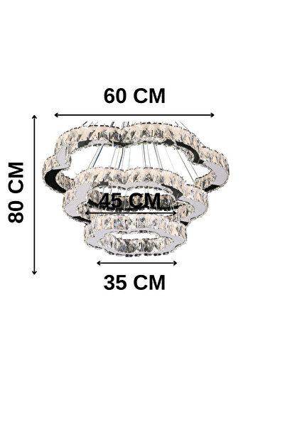 bestof tasarım Manolya Kristal Taşlı Gold Avize - Yatak Odası - Hol - Salon