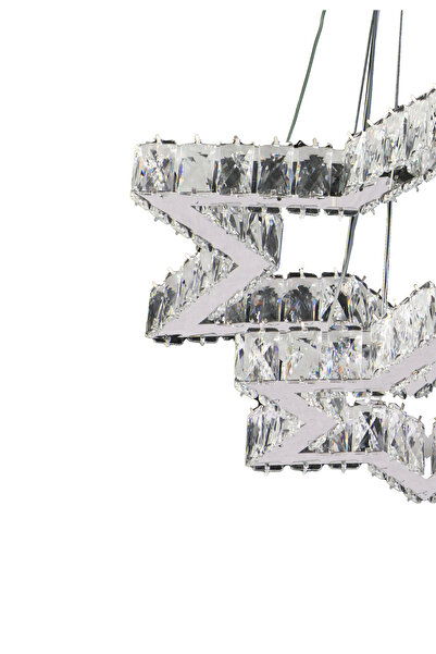 bestof tasarım Yıldız Kristal Taşlı Gold Avize - Yatak Odası - Hol - Salon