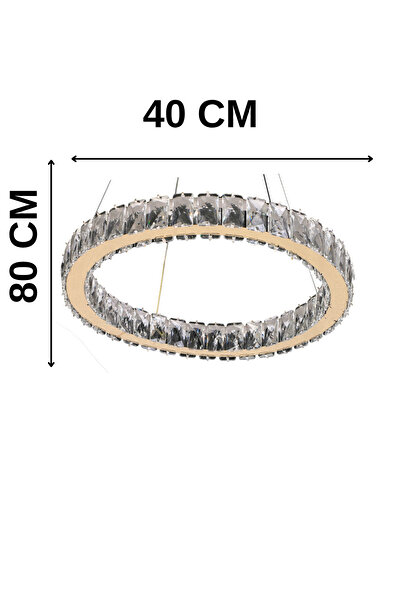 bestof tasarım Pluton Kristal Taşlı Krom Avize - Yatak Odası - Hol - Salon