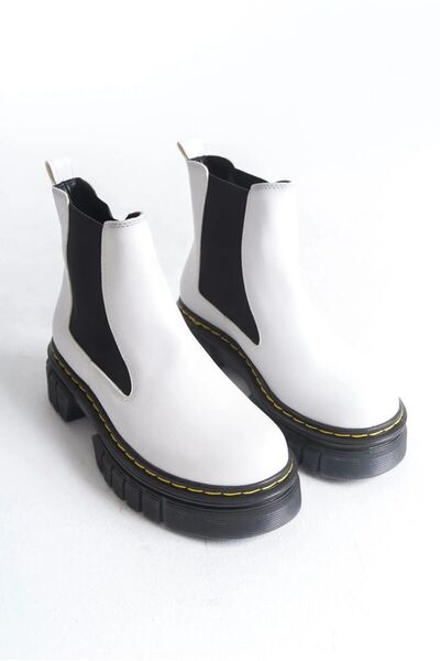 Elisay Moda YÜRÜMEK BIZIMLE GÜZEL Black Thermo Non-Slip Side Elastic Zipperless Laceless Sole Stitched Waterproof Boots