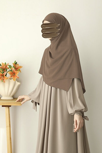 FRESCO SCARFS Tesettür Hijab Medine Ipeği Eşarp Vizon