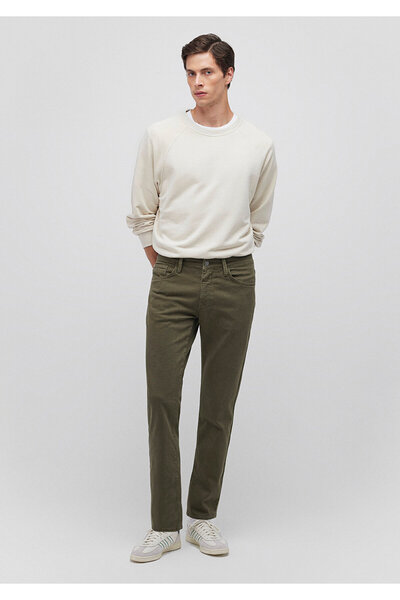 Mavi Martin Olive Green Comfort Gabardine Trousers 0037888046