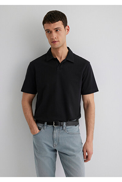 Mavi Tricou polo negru - Crop largi0611904-900