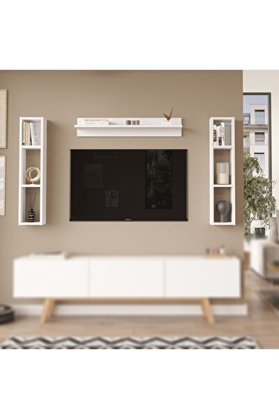 Yurupa Jabari Duvar Rafı Seti Beyaz JAB2-W