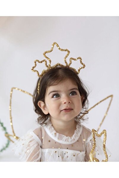 mon icone Kelebek kanat - taç - asa 3’lü takım parti aksesuar