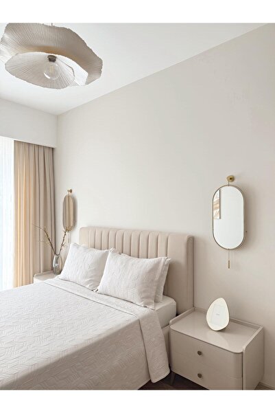 Wallover Design Büyük Boy 30x80 Serenity Gold LED’li Dekoratif Ayna – Modern Duvar Aynası (Mobilya)