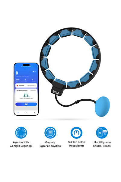 Şımart Akıllı Egzersiz Çemberi Ayarlanabilir, Ağırlıklı Uygulama Destekli