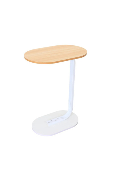 Family Ship Elegant wooden serving table with metal base - wood and white