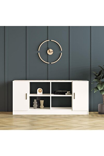 Yurupa Bega F Ofis Kapaklı Kitaplık Dolap 3 Renk Beyaz BEG6-W