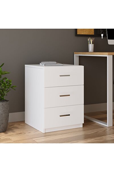 Yurupa Bega C Ofis 3 Çekmeceli Keson 3 Renk Beyaz BEG3-W