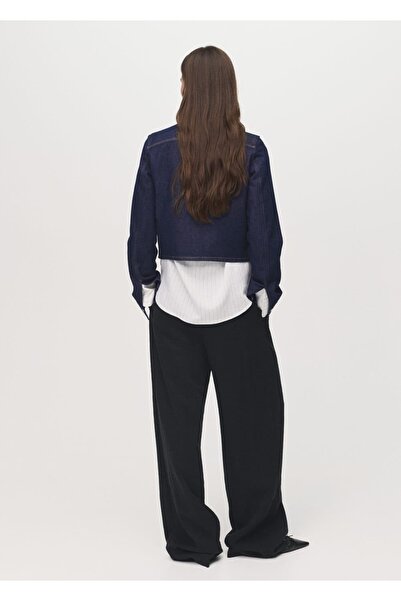 MANGO Woman Crop denim ceket