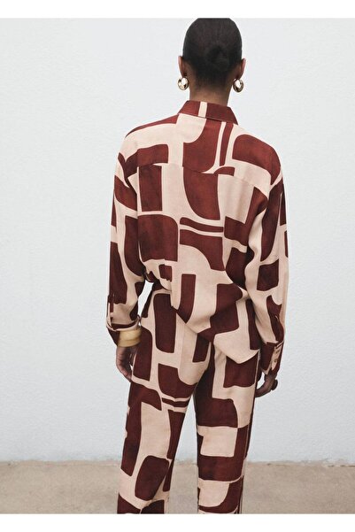 MANGO Woman Geometric patterned shirt