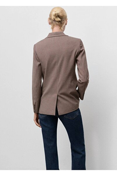 MANGO Woman Mikro kaz ayağı kruvaze blazer ceket