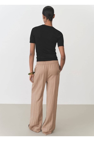 MANGO Woman Kısa kollu ince triko kazak