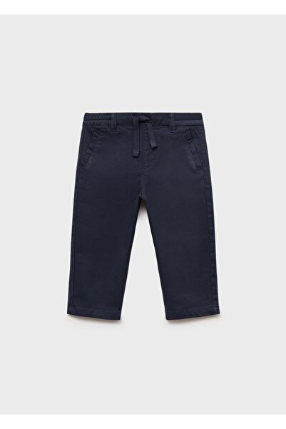 MANGO Baby Bağcıklı pamuklu pantolon