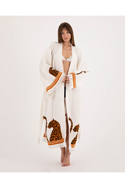 Befera Design Муслін Кімоно 100 бавовна леопардовий принт візерунки халат кафтан халат халат халат