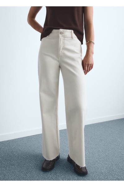 MANGO Woman Catherin yüksek belli culotte jean pantolon