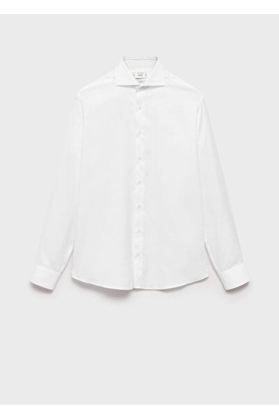 MANGO Man Dar kesim pamuklu gömlek