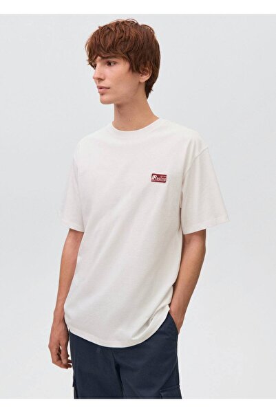 Mango Teen Desenli pamuklu tişört